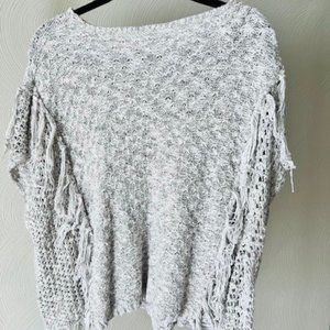 Grey Poncho/Shrug Sweater. Medium
